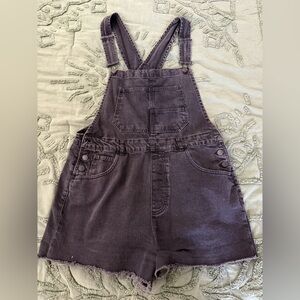 We The Free Black Denim Shortalls